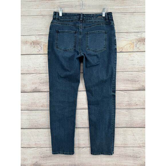 prAna Buxton Slim Boyrfriend Jeans Womens 4/27 Blue Dark Wash Denim - Picture 4 of 10